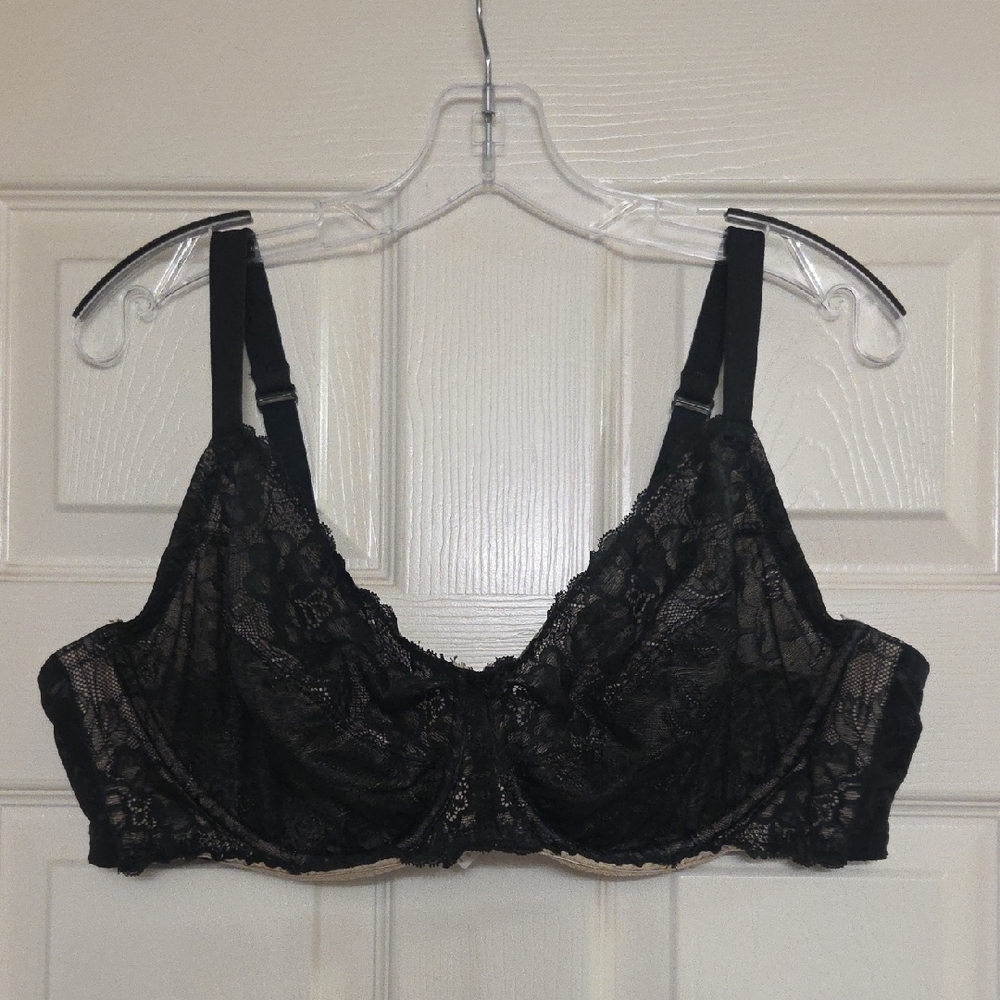 Cacique Black Lace Underwire Bra